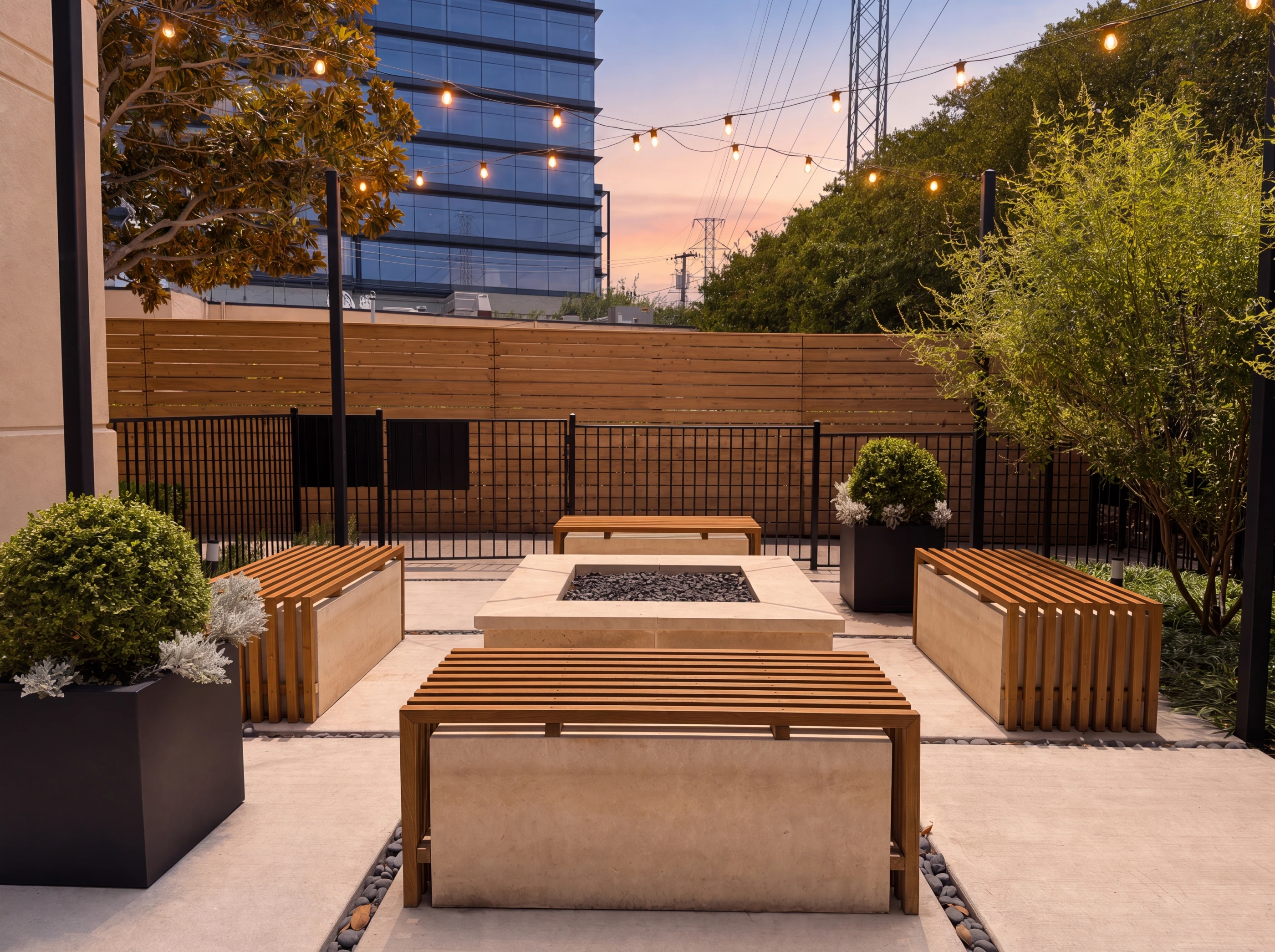 Courtyard fire pit