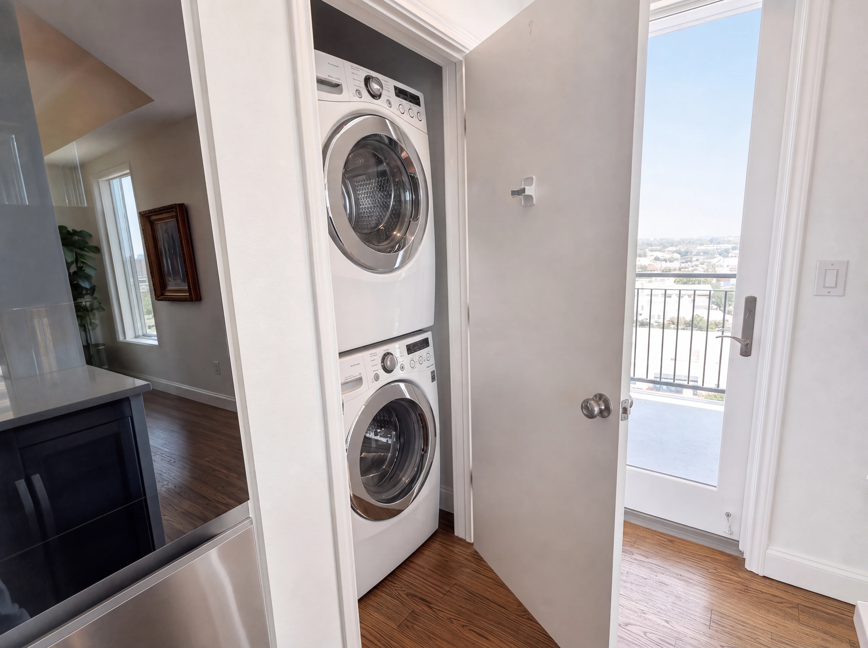 In-unit full-size washer and dryer
